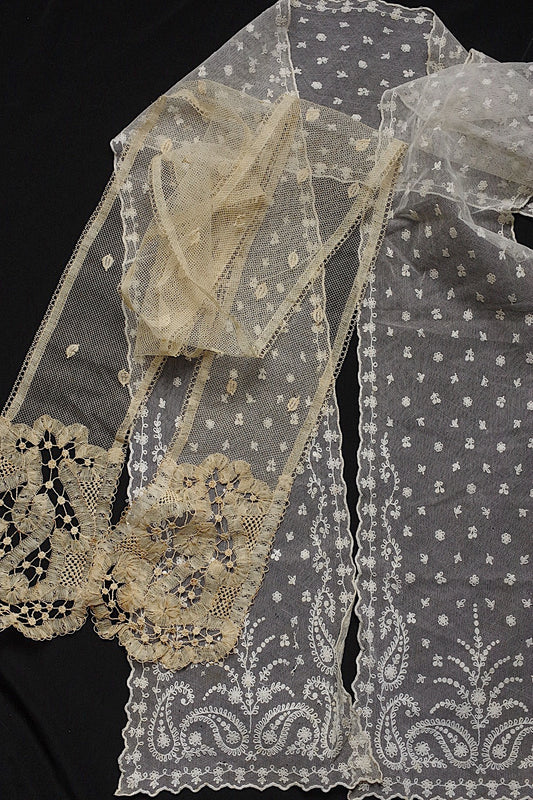 Antique lace dentelle antique lace 2 types of lappets