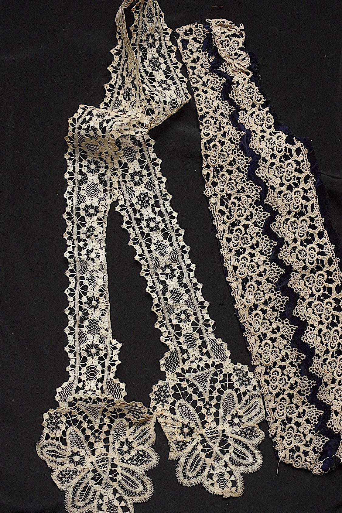 Antique lace dentelle antique lace salvaged items + lappets