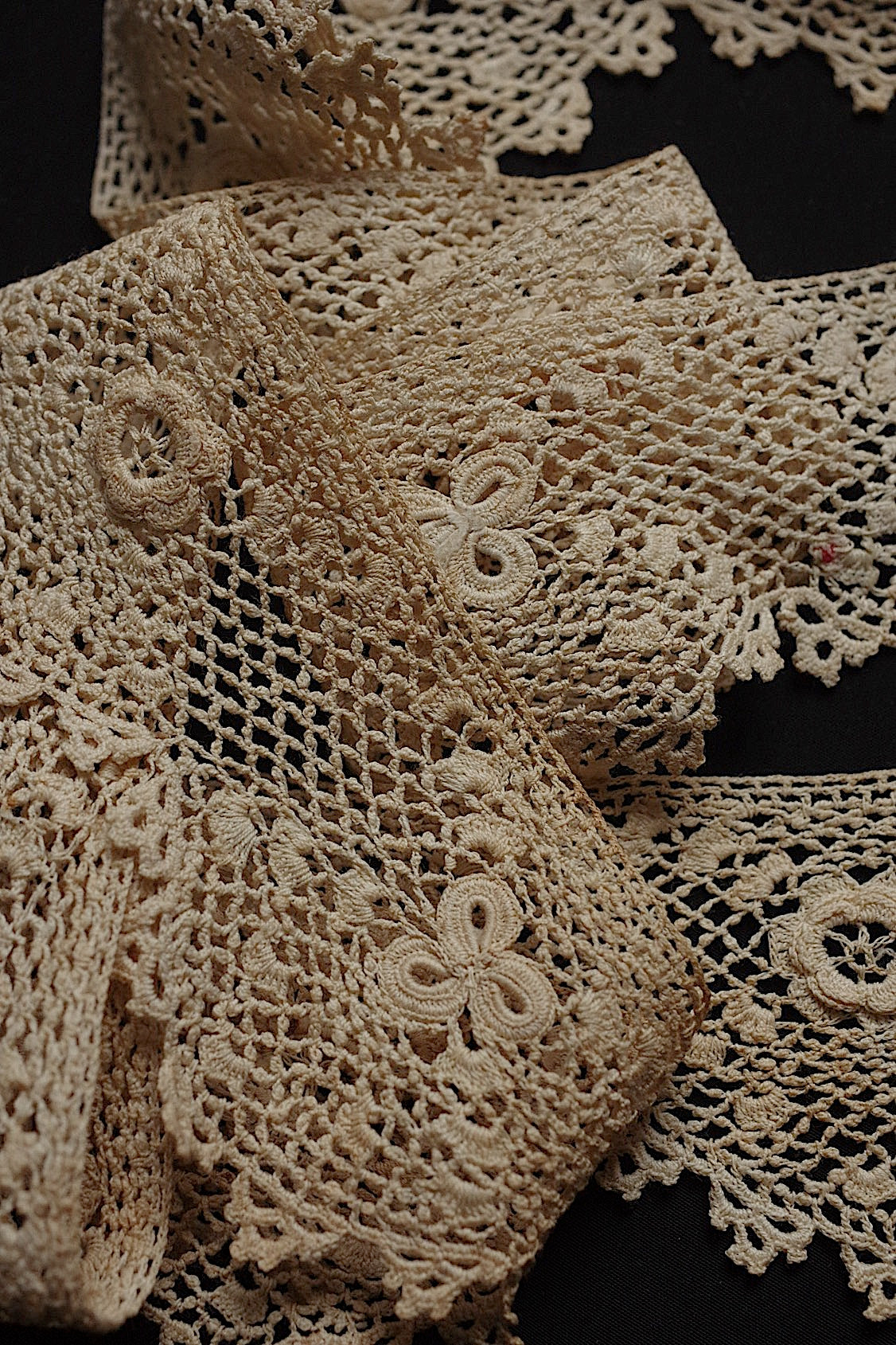 Antique lace dentelle antique lace crochet 313cm