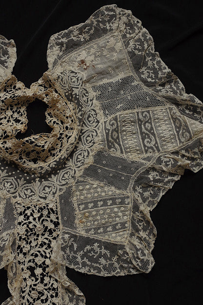Antique lace dentelle antique lace neck