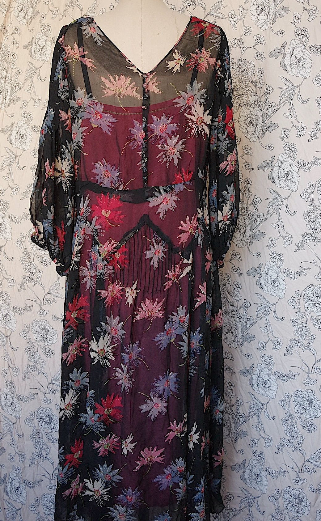 アンティークワンピース vêtement antique シフォン