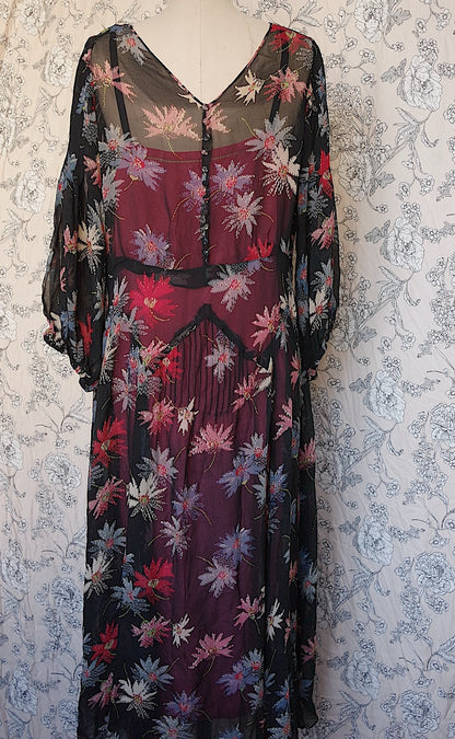 Antique dress vêtement antique chiffon