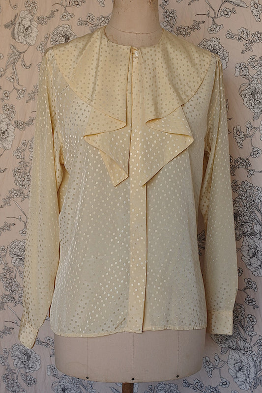 ヴィンテージブラウス vêtement vintage cacharel フリル襟