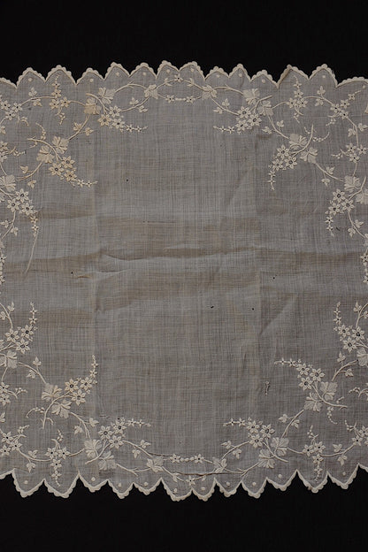 アンティークレース　dentelle ancienne 刺繍ハンカチ　素材、観賞用