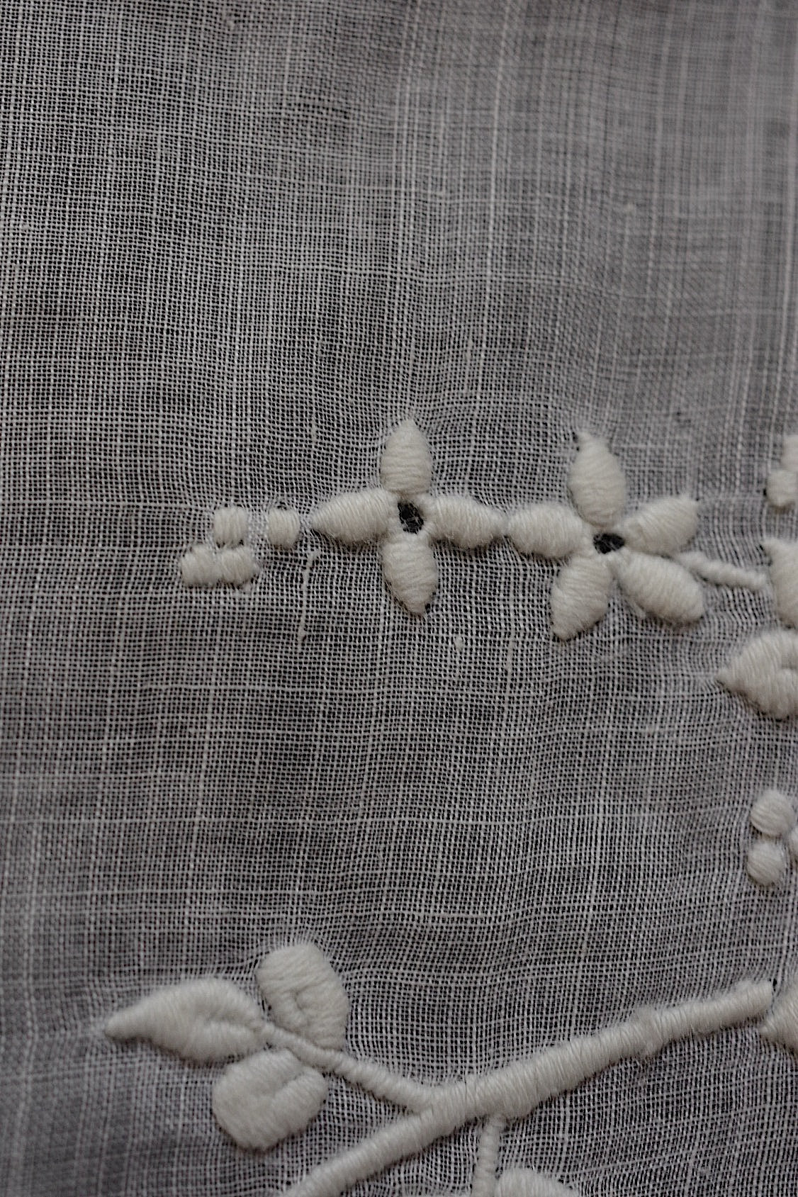 アンティークレース　dentelle ancienne 刺繍ハンカチ　素材、観賞用