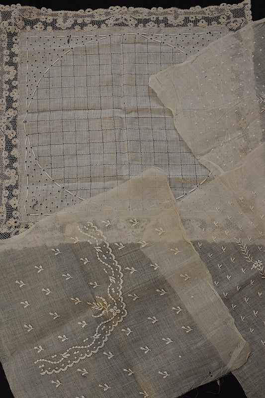 アンティークレース　dentelle ancienne 刺繍ハギレ