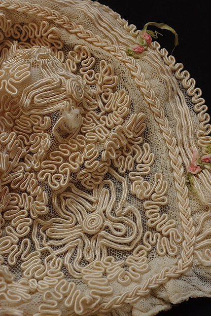 アンティークレース　dentelle ancienne ボネ、襟