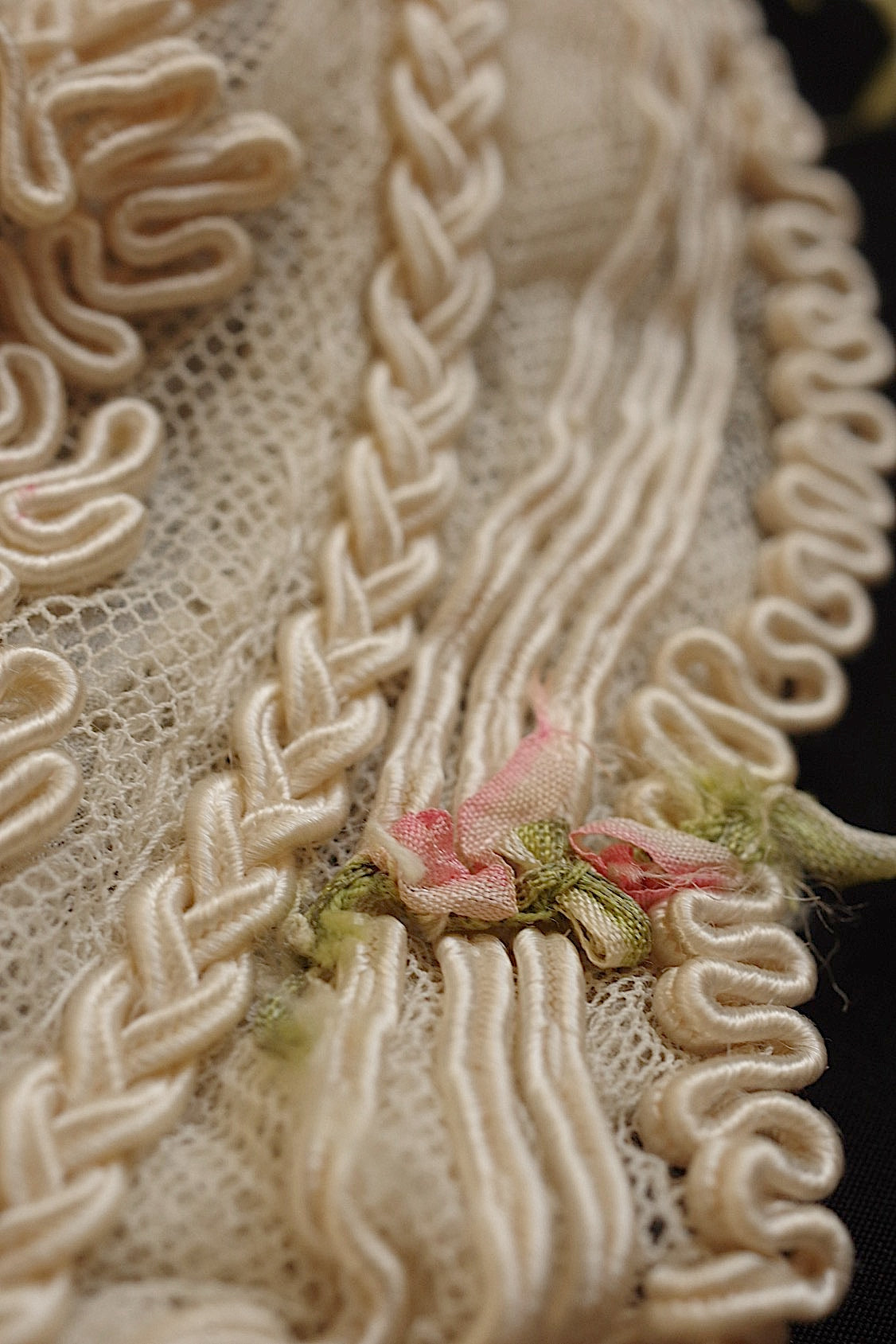 アンティークレース　dentelle ancienne ボネ、襟