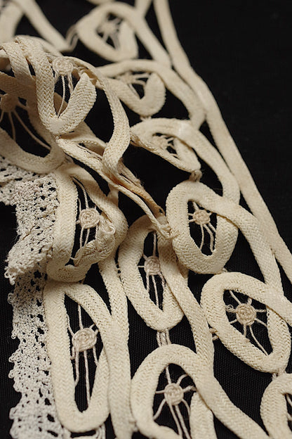 アンティークレース　dentelle ancienne 襟　タイ