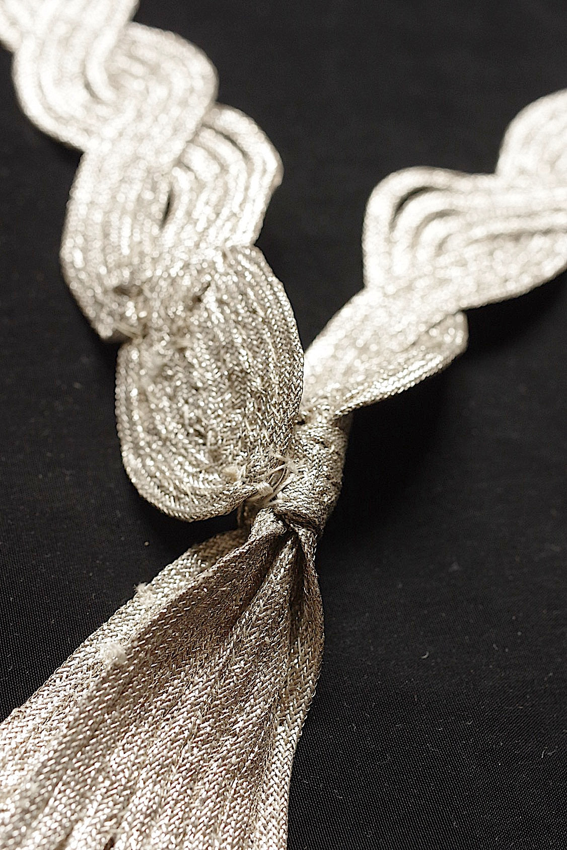 アンティークレース　dentelle ancienne 襟　タイ