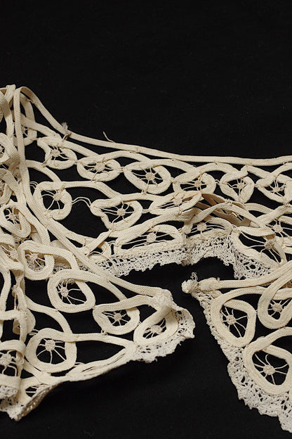 アンティークレース　dentelle ancienne 襟　タイ