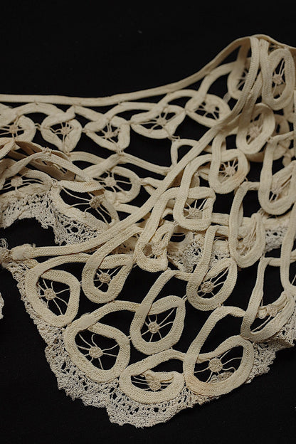 アンティークレース　dentelle ancienne 襟　タイ
