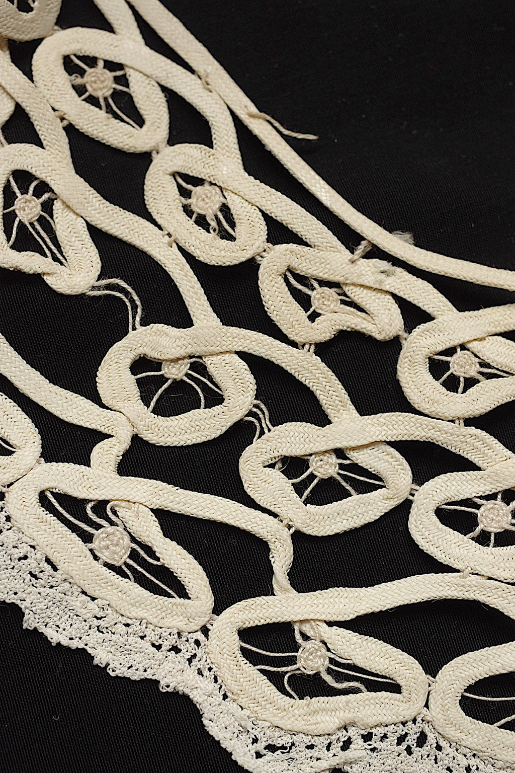 アンティークレース　dentelle ancienne 襟　タイ