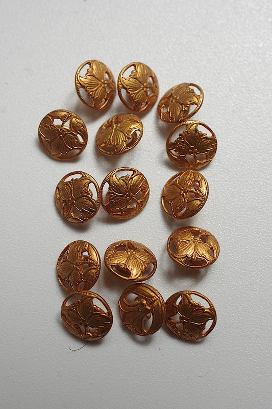 アンティークボタン　boutons antique lots 1　 15個