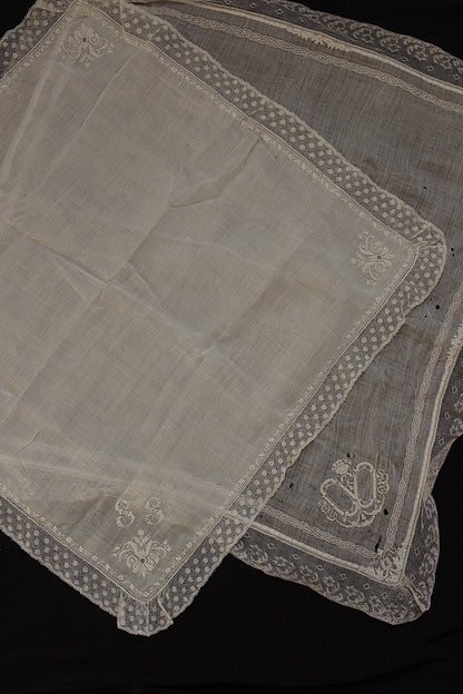 アンティークレース　dentelle ancinne 刺繍ハンカチ素材用
