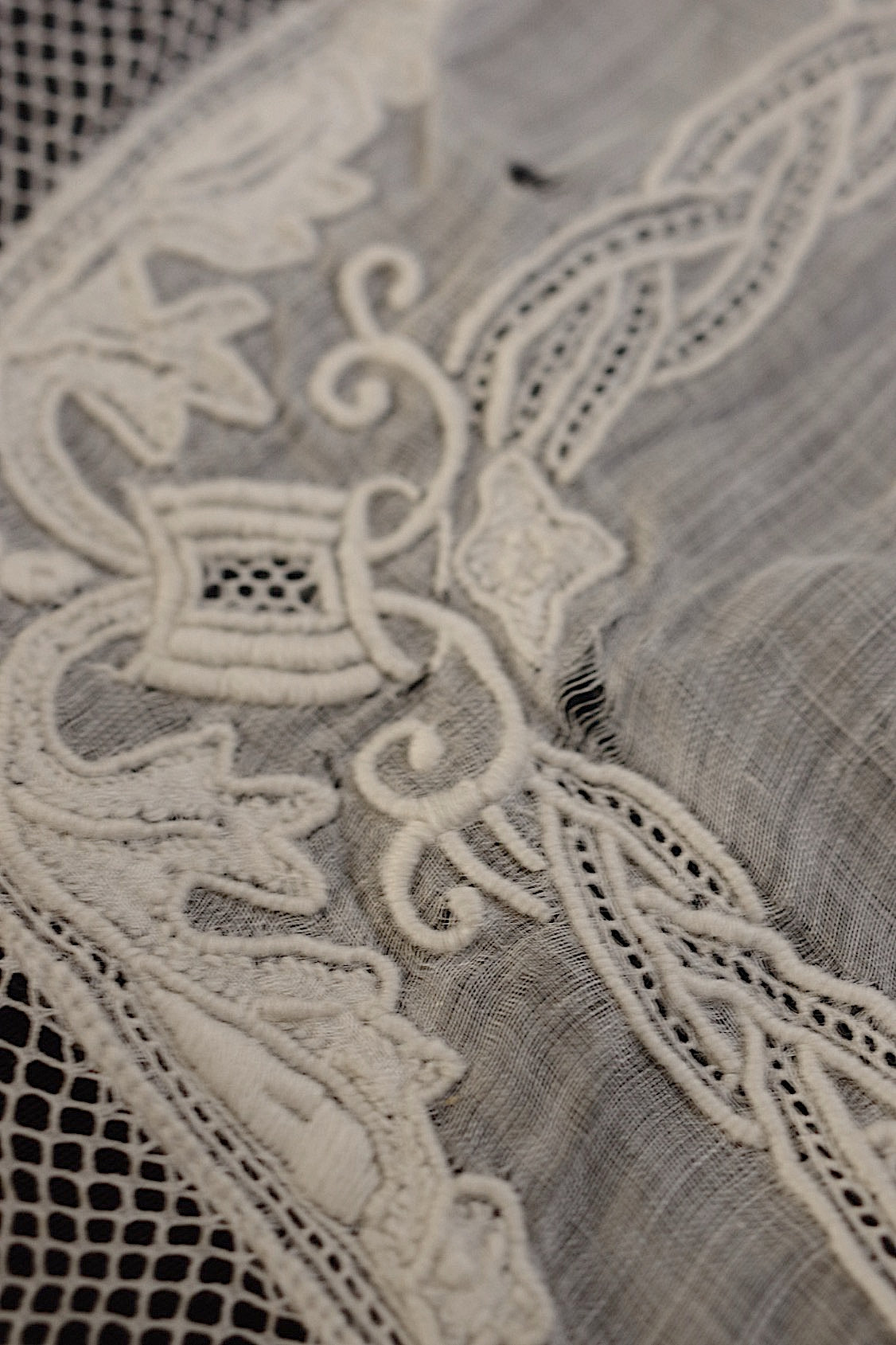 アンティークレース　dentelle ancinne 刺繍ハンカチ素材用