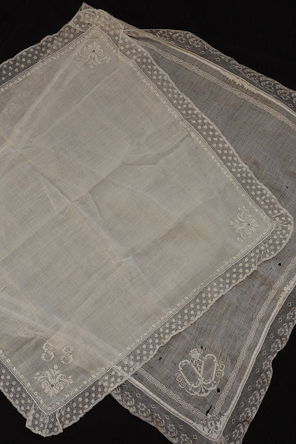 アンティークレース　dentelle ancinne 刺繍ハンカチ素材用