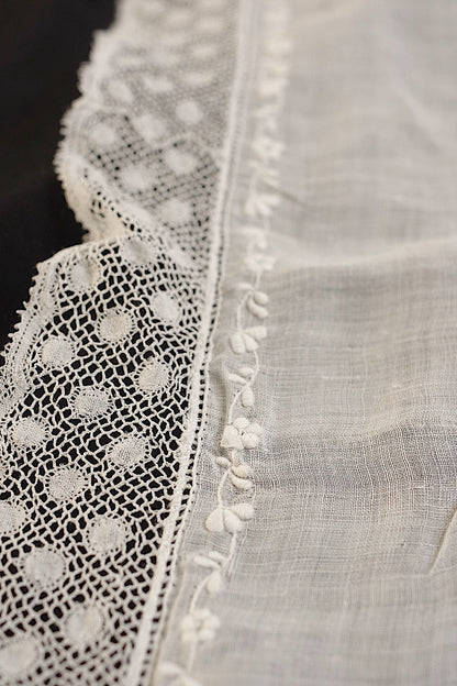 アンティークレース　dentelle ancinne 刺繍ハンカチ素材用