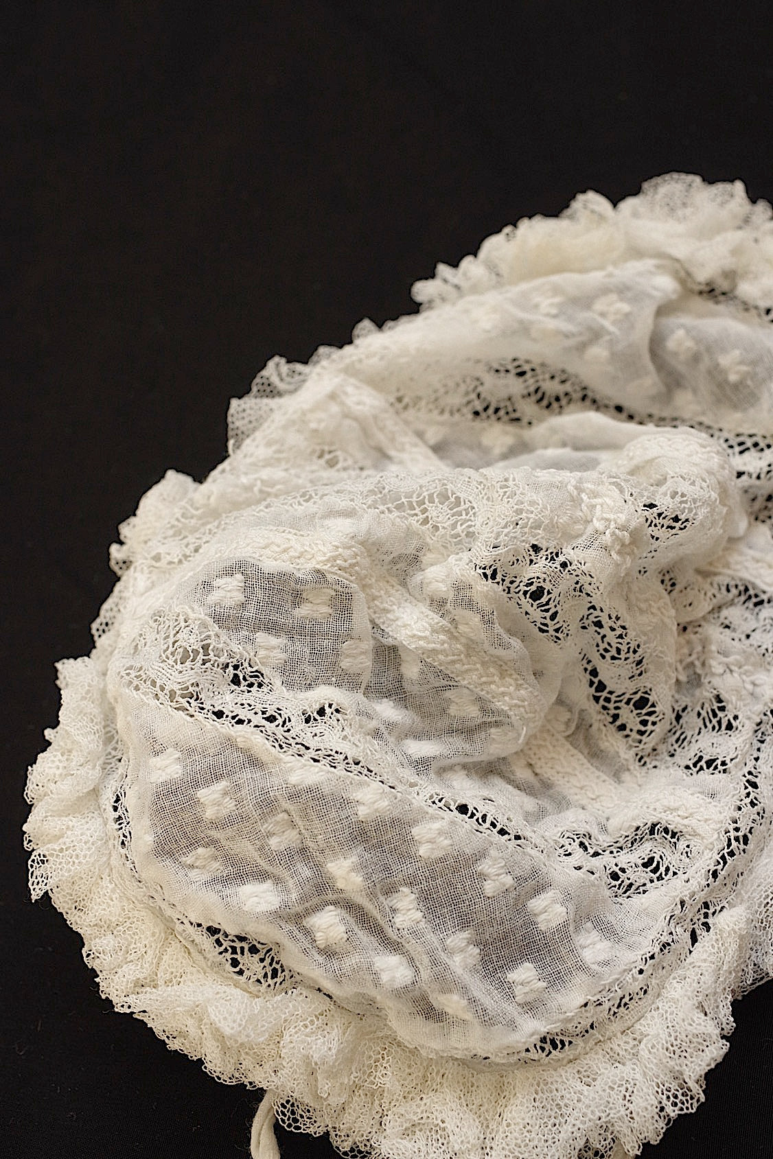 アンティークレース　dentelle ancinne ボネlot