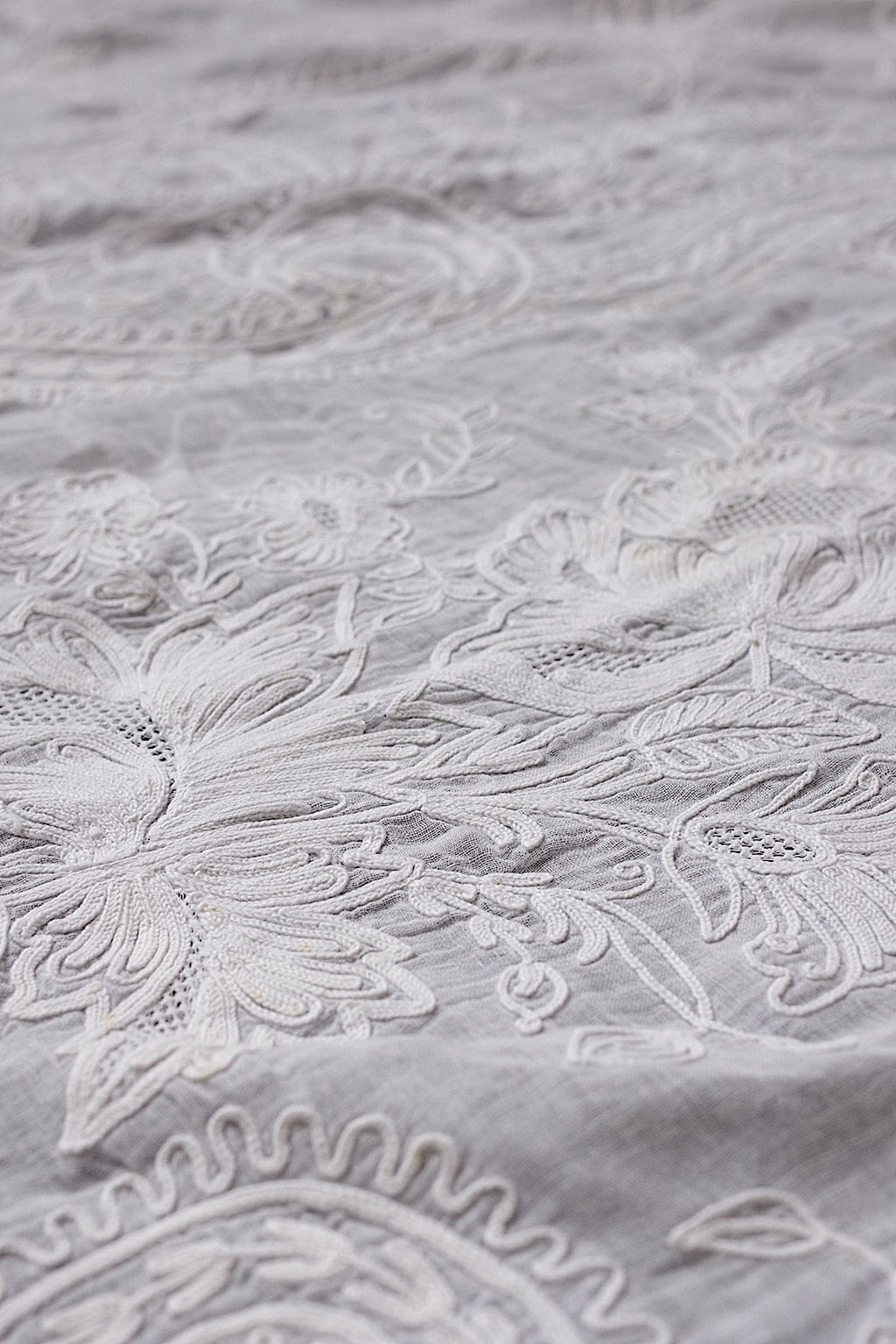 アンティークレース　linge de maison antique nappe 刺繍クロス