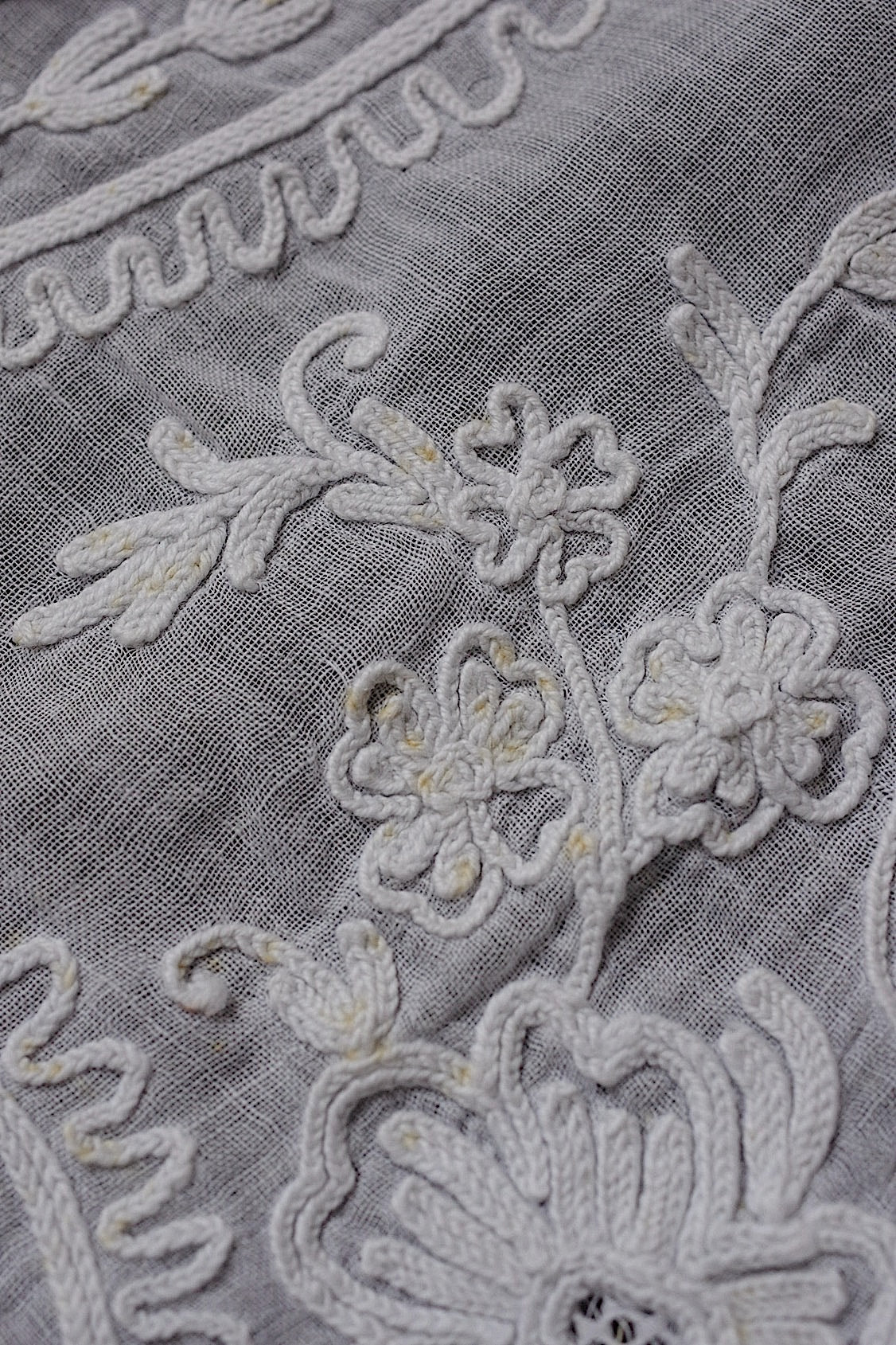 アンティークレース　linge de maison antique nappe 刺繍クロス
