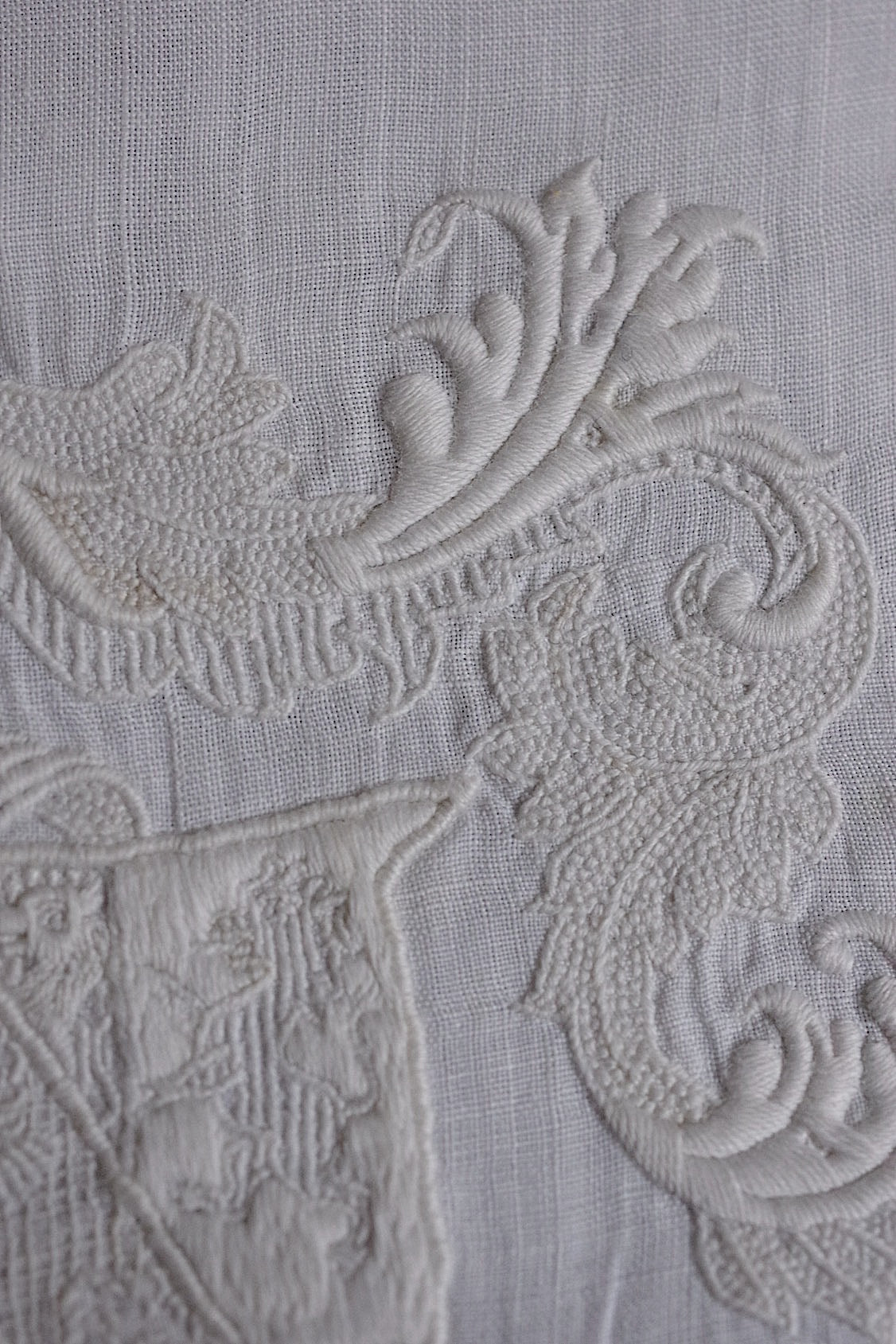 アンティークレース　linge de maison antique 枕カバー1