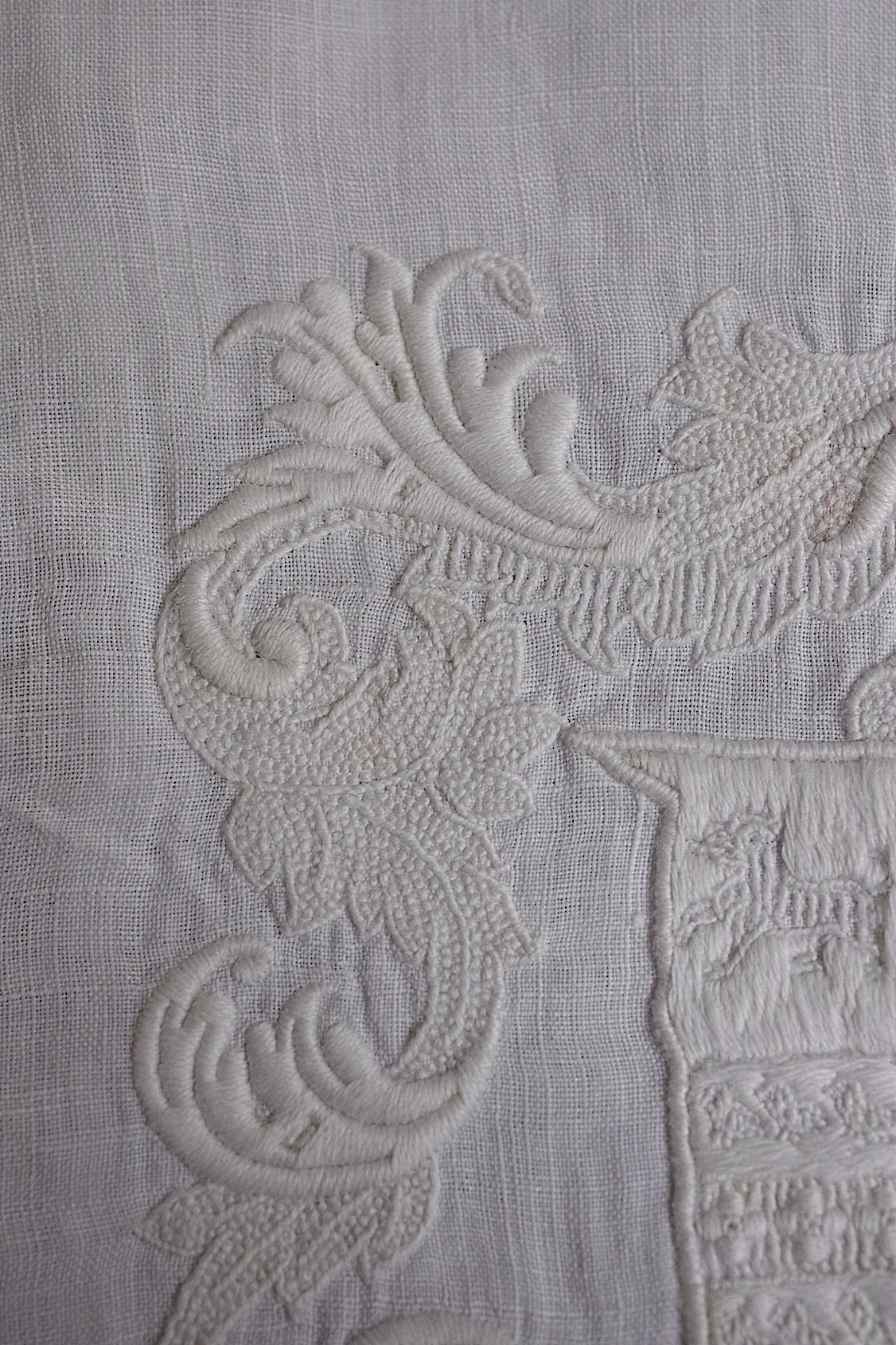 アンティークレース　linge de maison antique 枕カバー1