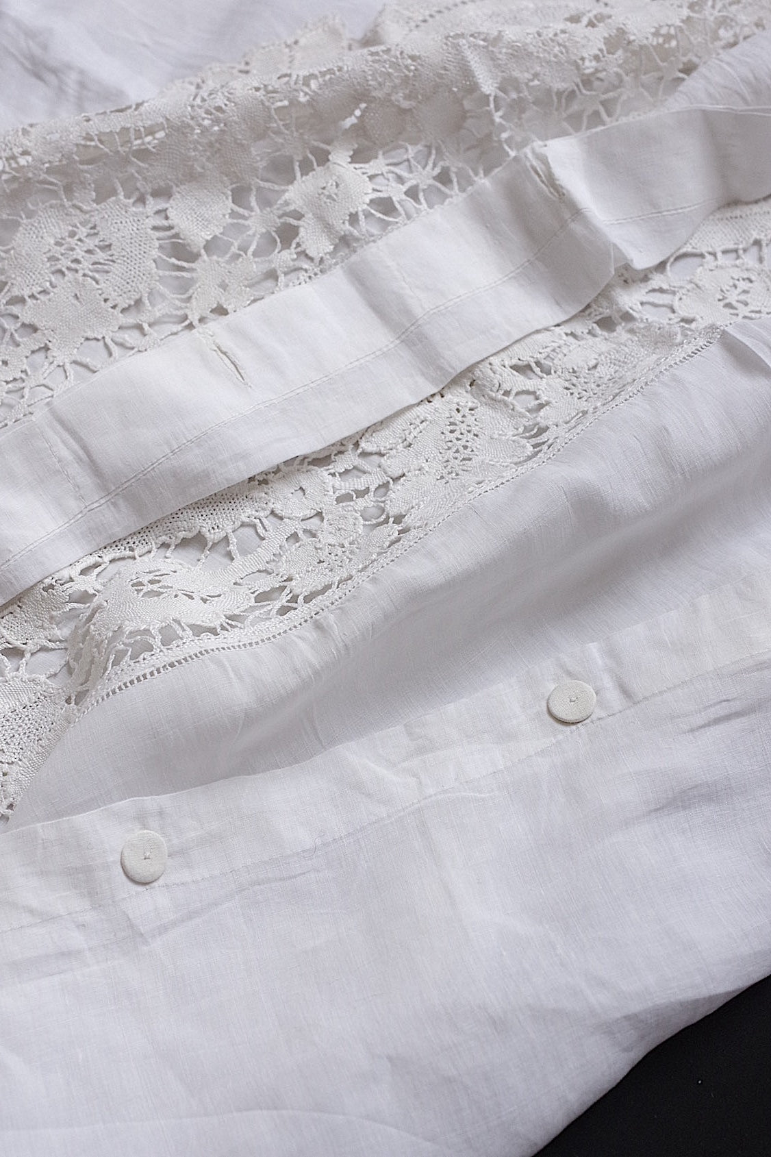 アンティークレース　linge de maison antique 枕カバー1