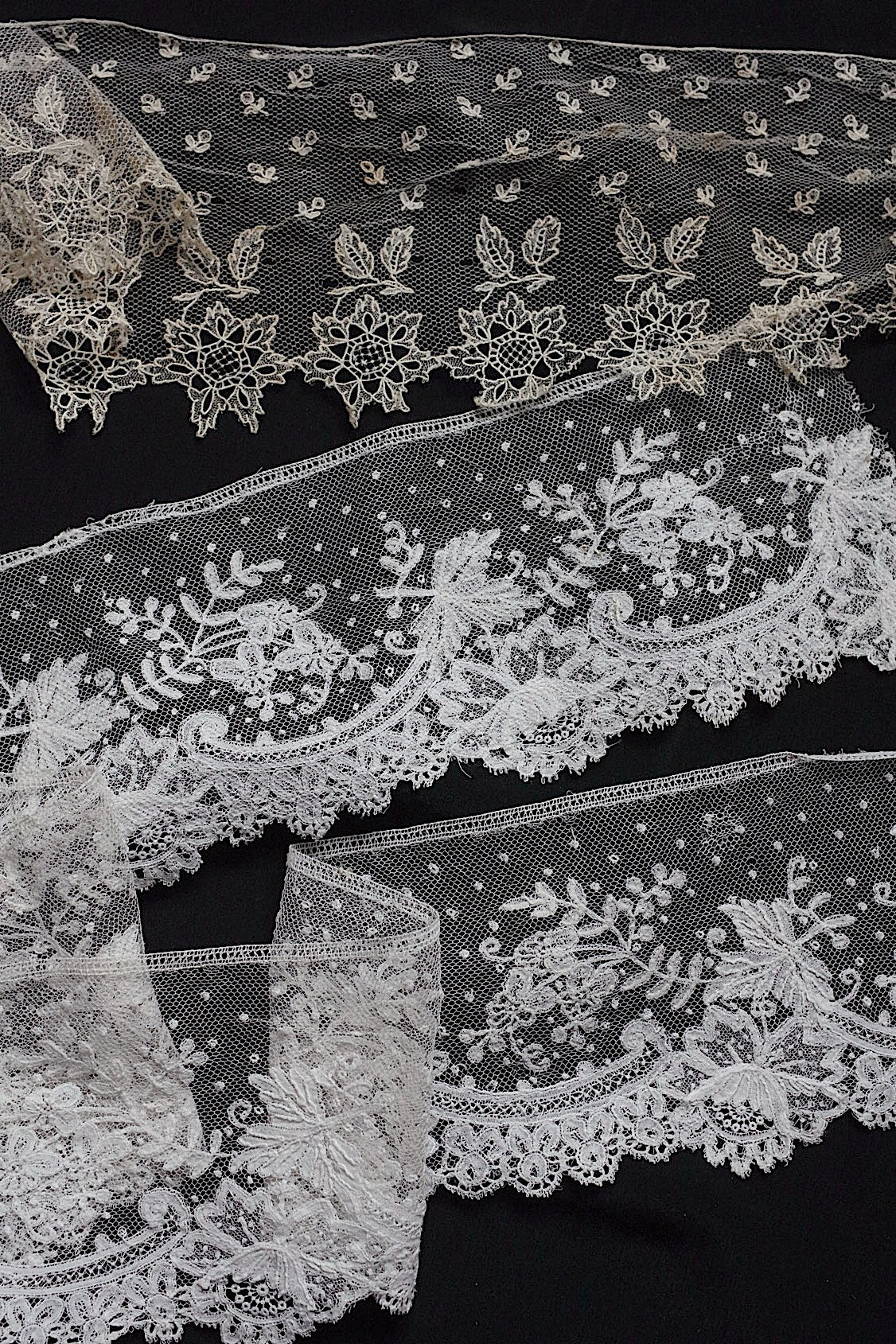 アンティークレース　dentelle ancinne　アプリカッションアングレテール