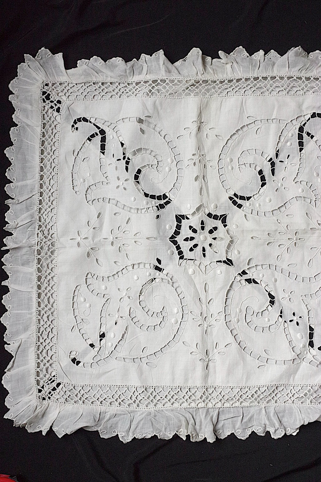 アンティークレース　dentelle ancienne　クッションカバー