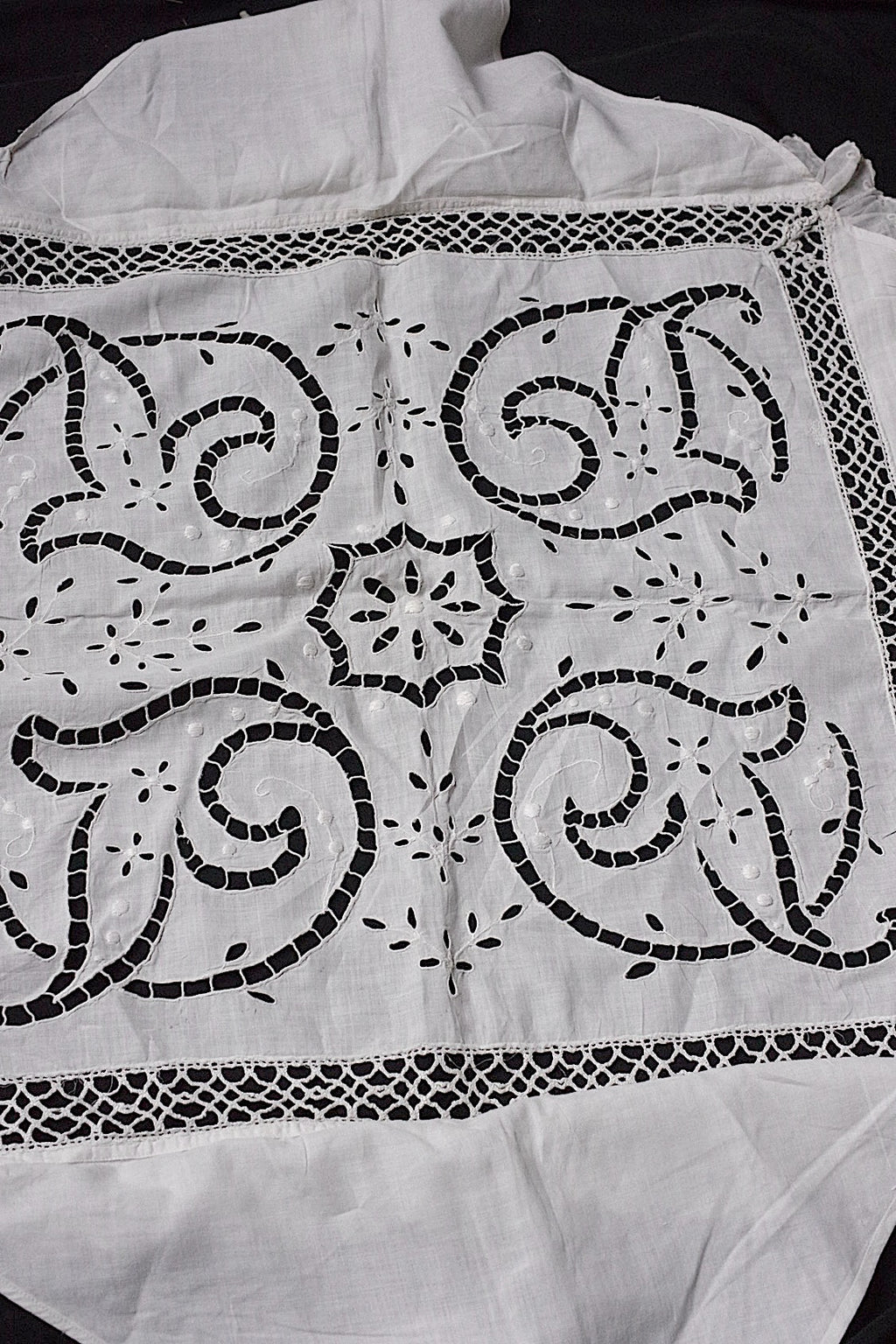 アンティークレース　dentelle ancienne　クッションカバー