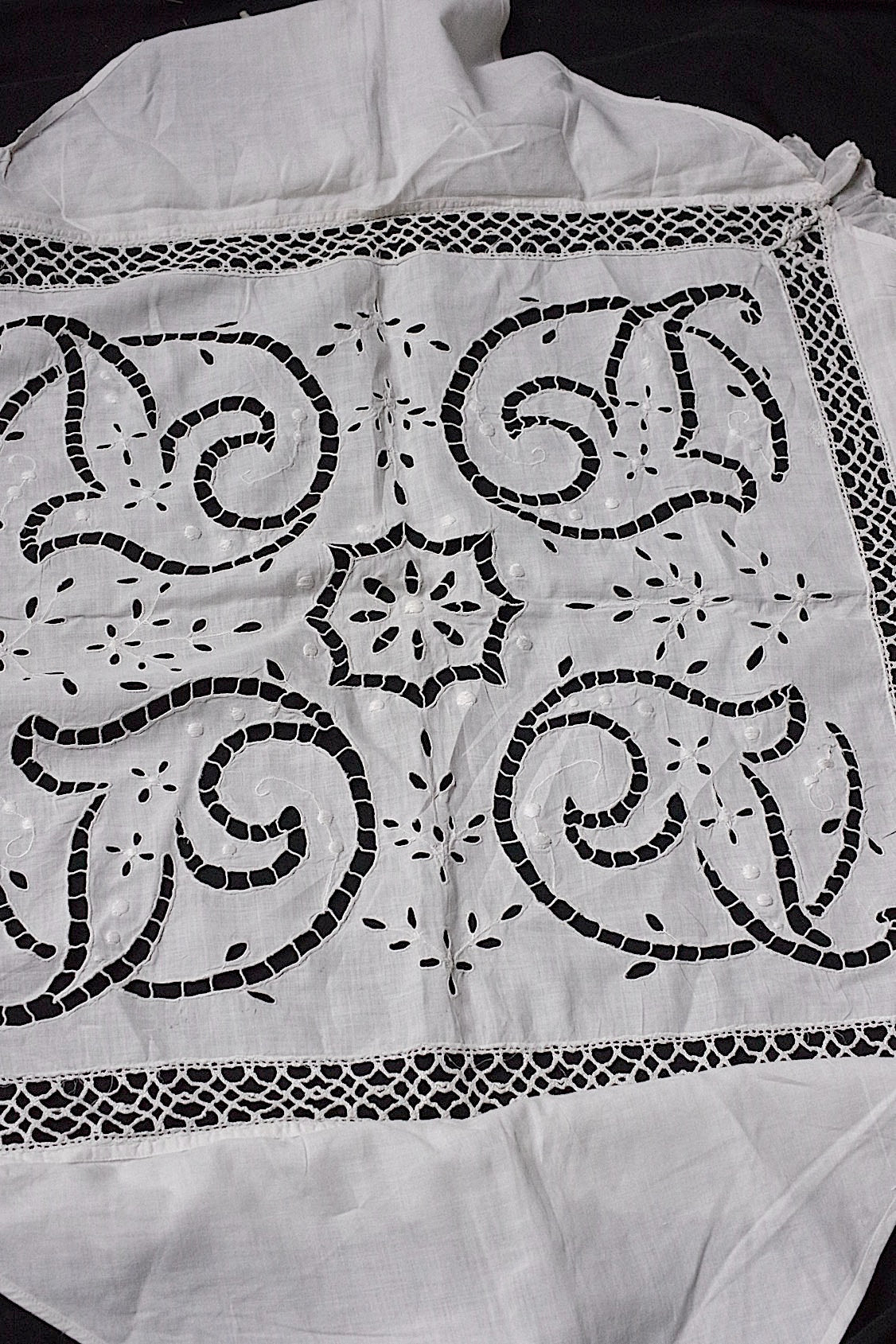 アンティークレース　dentelle ancienne　クッションカバー