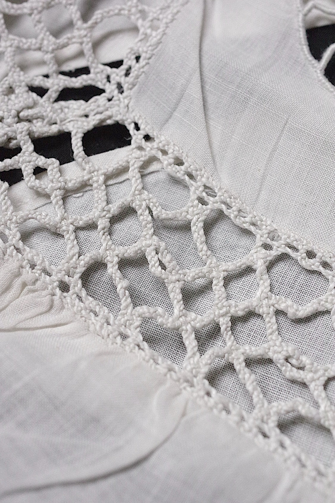 アンティークレース　dentelle ancienne　クッションカバー