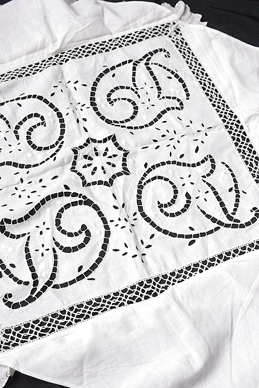 アンティークレース　dentelle ancienne　クッションカバー