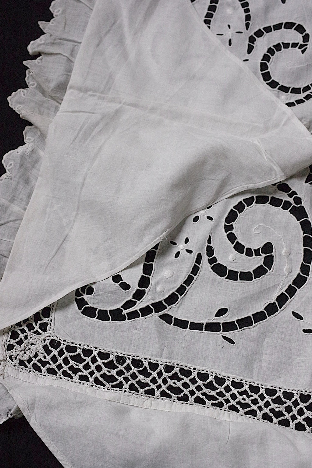 アンティークレース　dentelle ancienne　クッションカバー