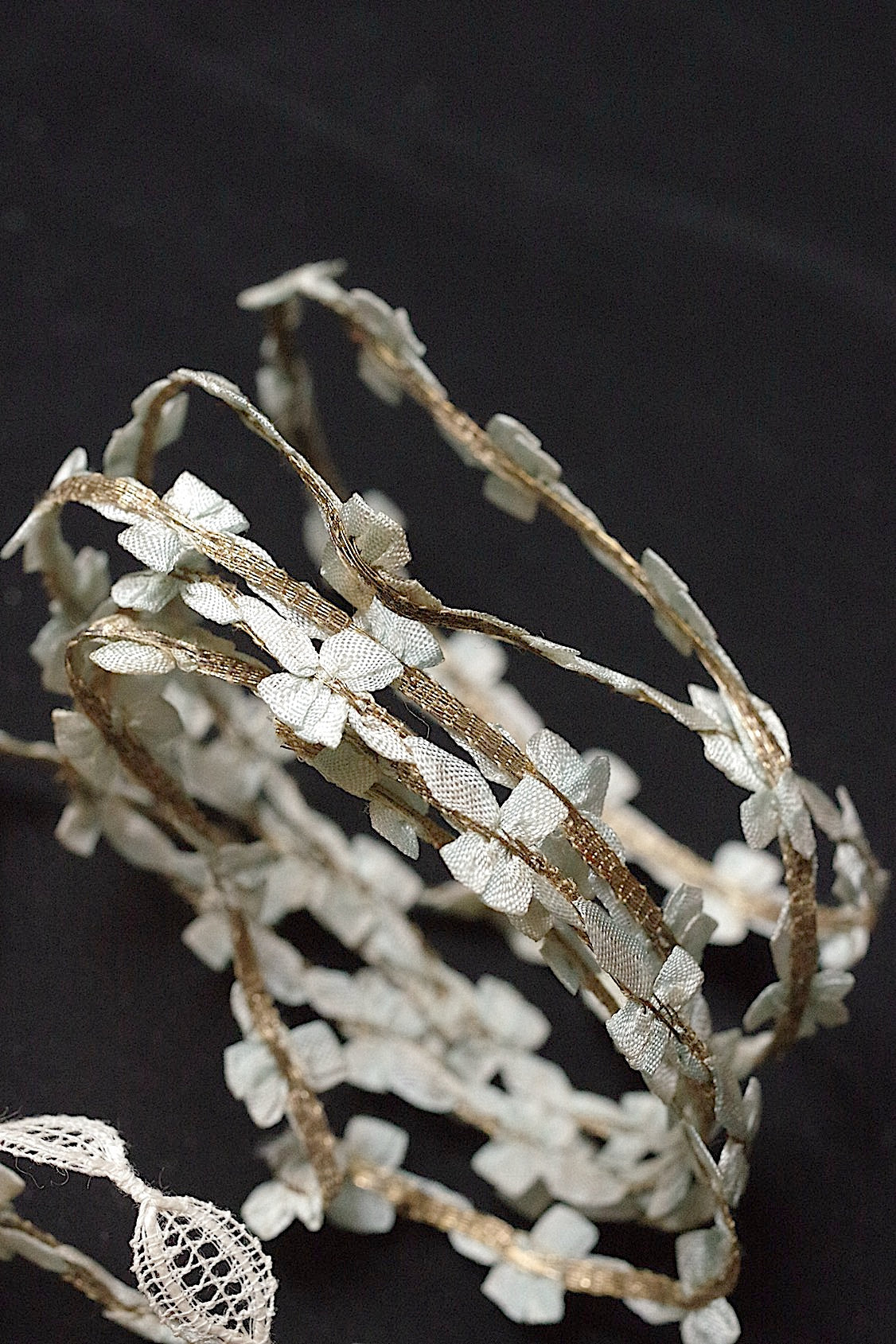 Ruban dentelle ancienne dentelle ancienne + ruban rococo