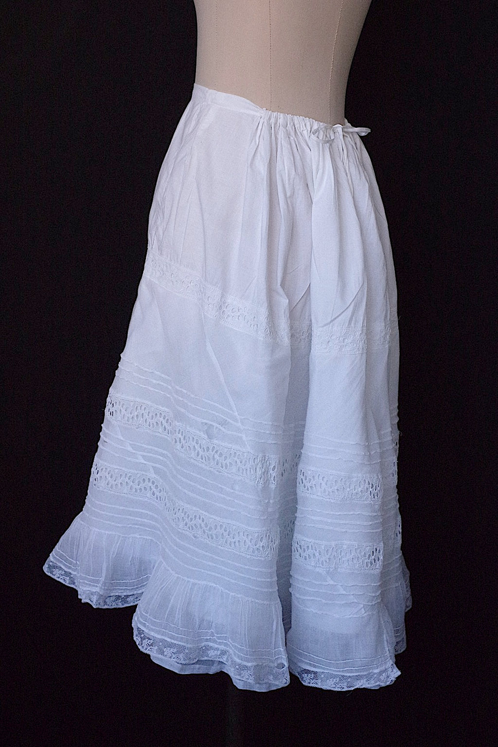 アンティークレーススカート　vêtement antique 素材用スカート