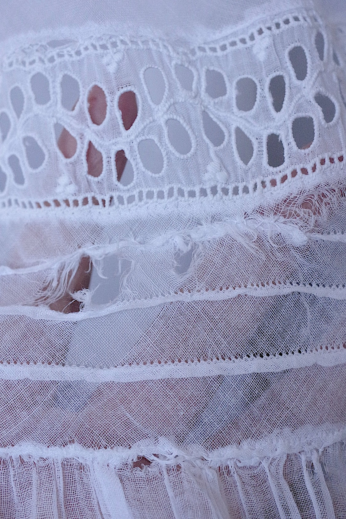 アンティークレーススカート　vêtement antique 素材用スカート