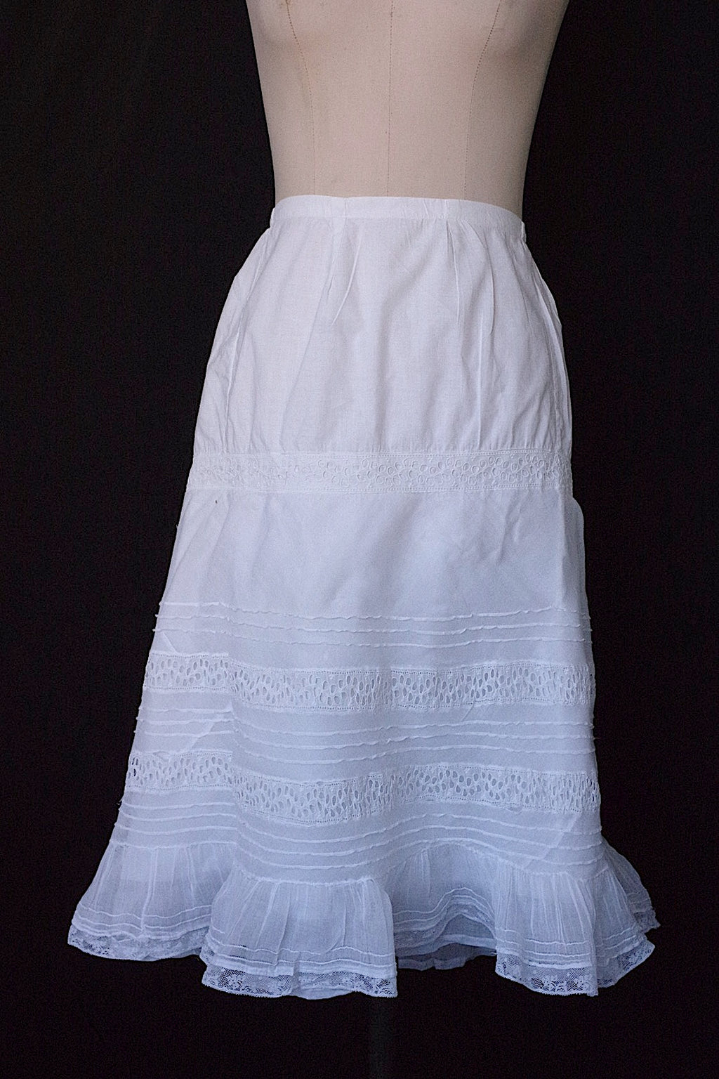 アンティークレーススカート　vêtement antique 素材用スカート