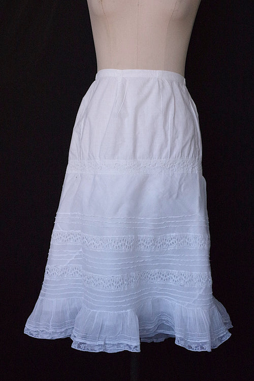 アンティークレーススカート　vêtement antique 素材用スカート