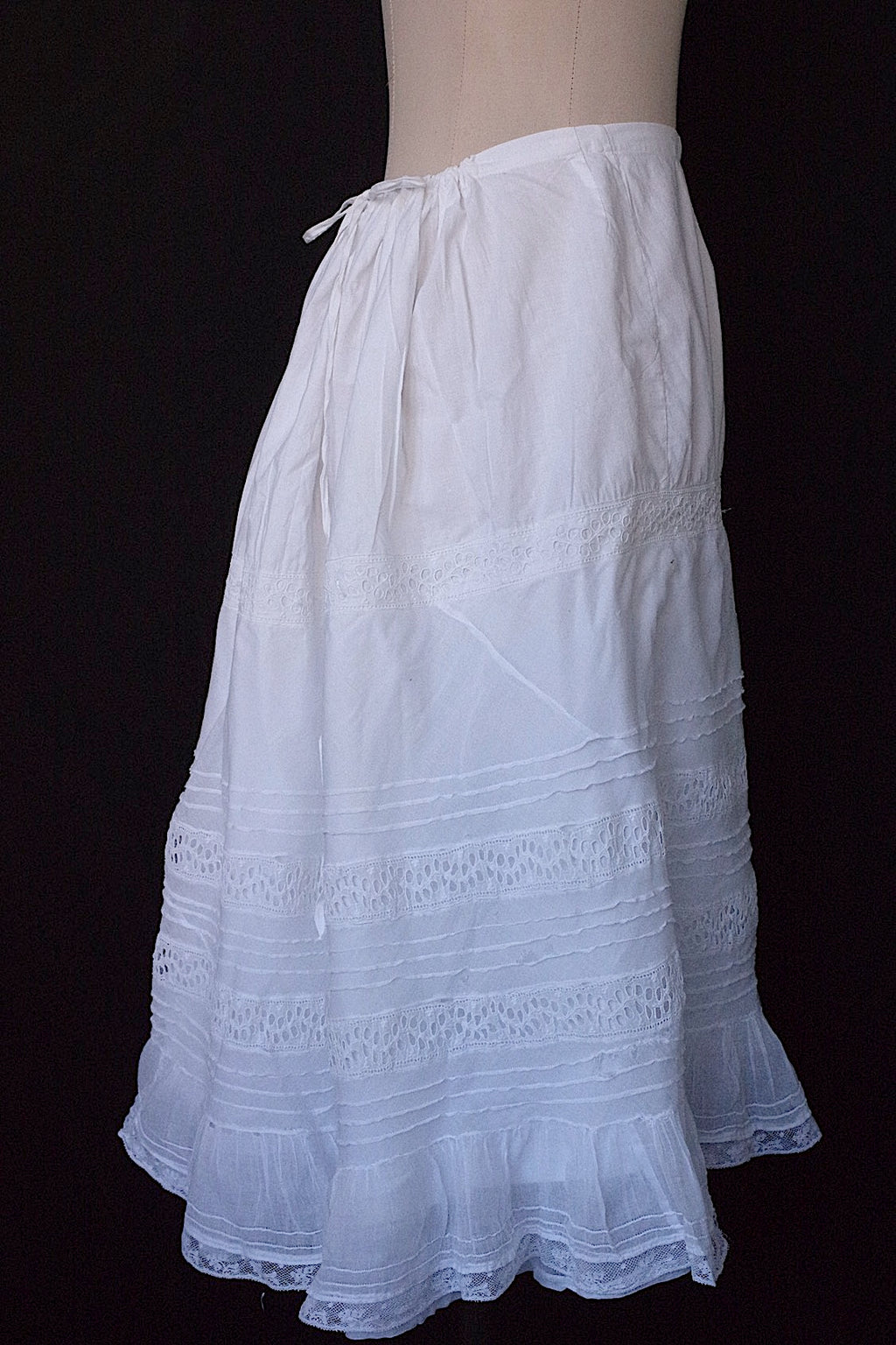 アンティークレーススカート　vêtement antique 素材用スカート