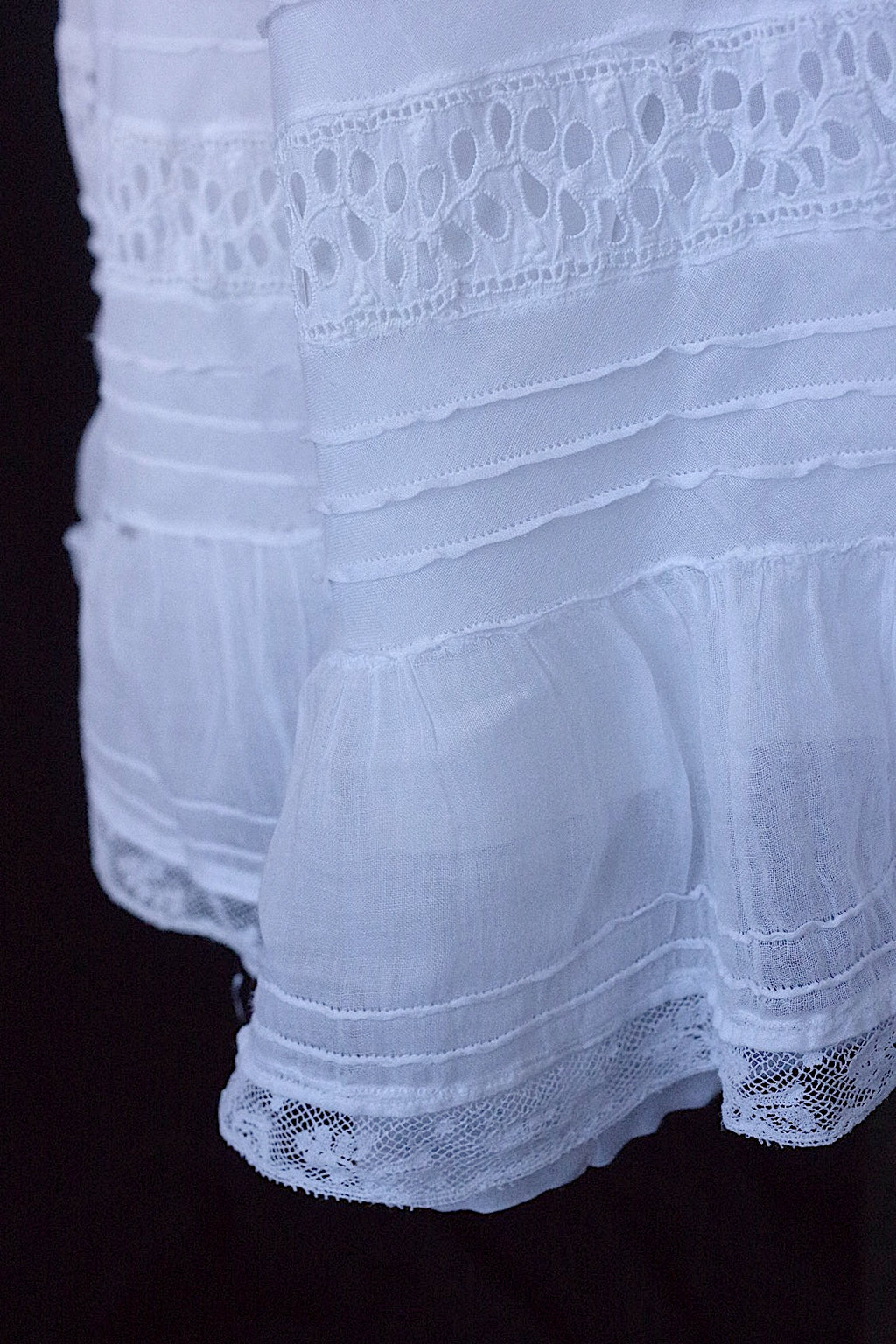 アンティークレーススカート　vêtement antique 素材用スカート