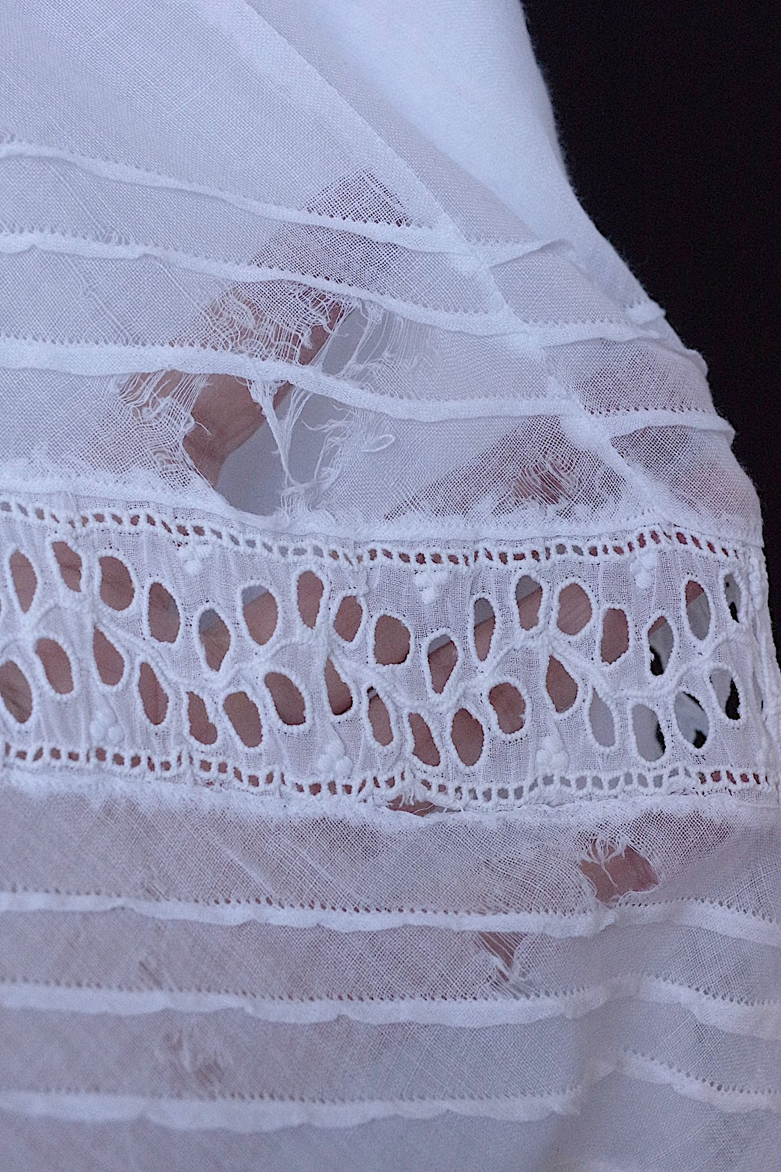 アンティークレーススカート　vêtement antique 素材用スカート