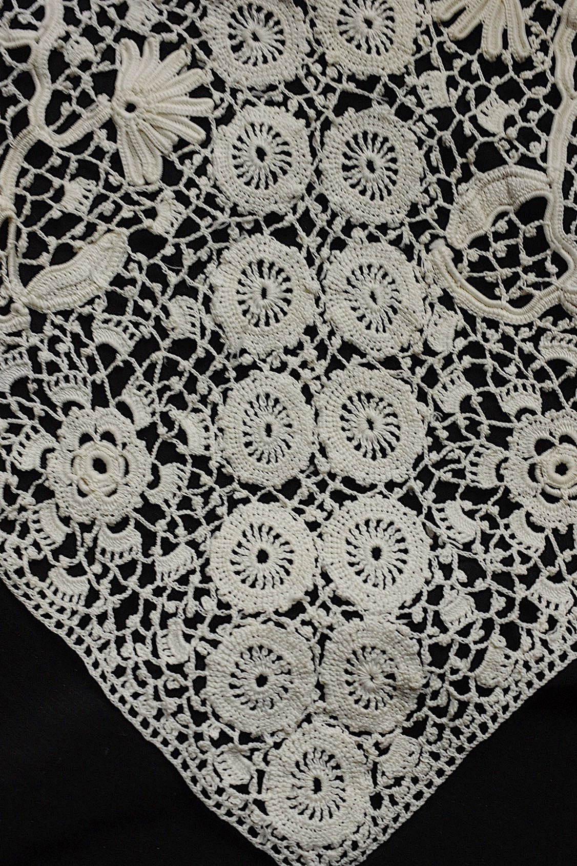 アンティークレース dentelle ancienne クロシェ襟周り - .FR a l'epoque