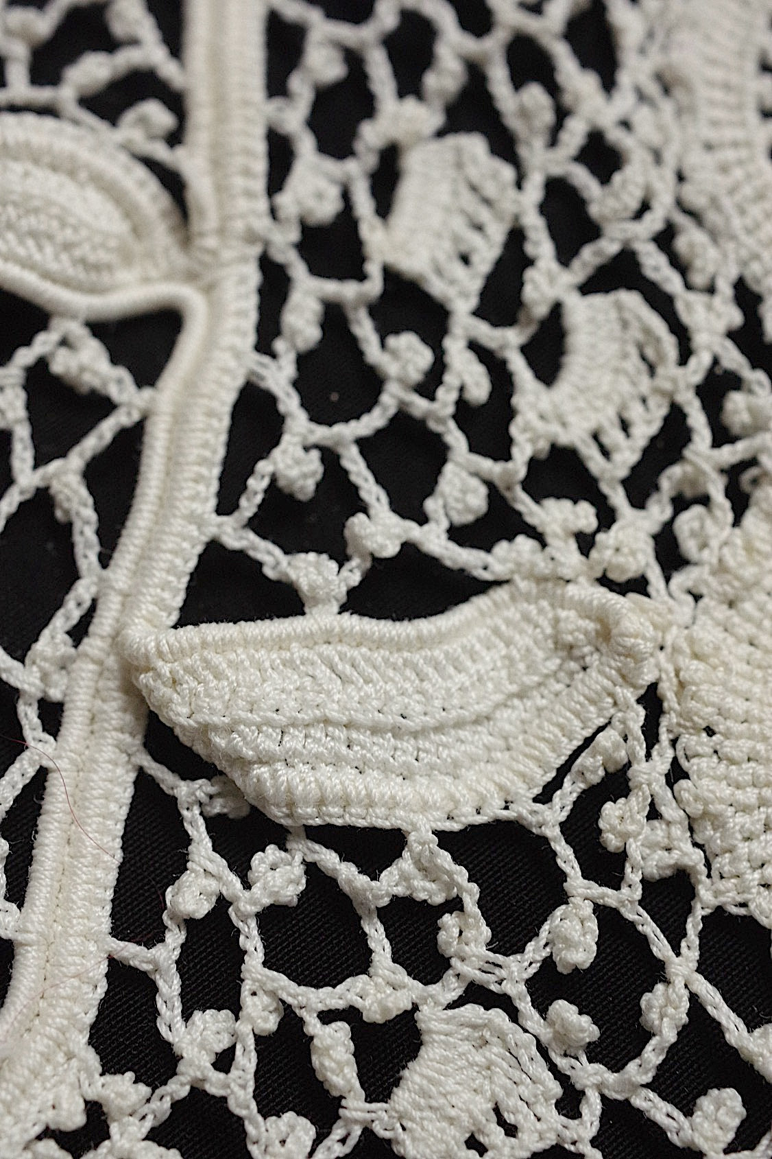 アンティークレース dentelle ancienne クロシェ襟周り - .FR a l'epoque