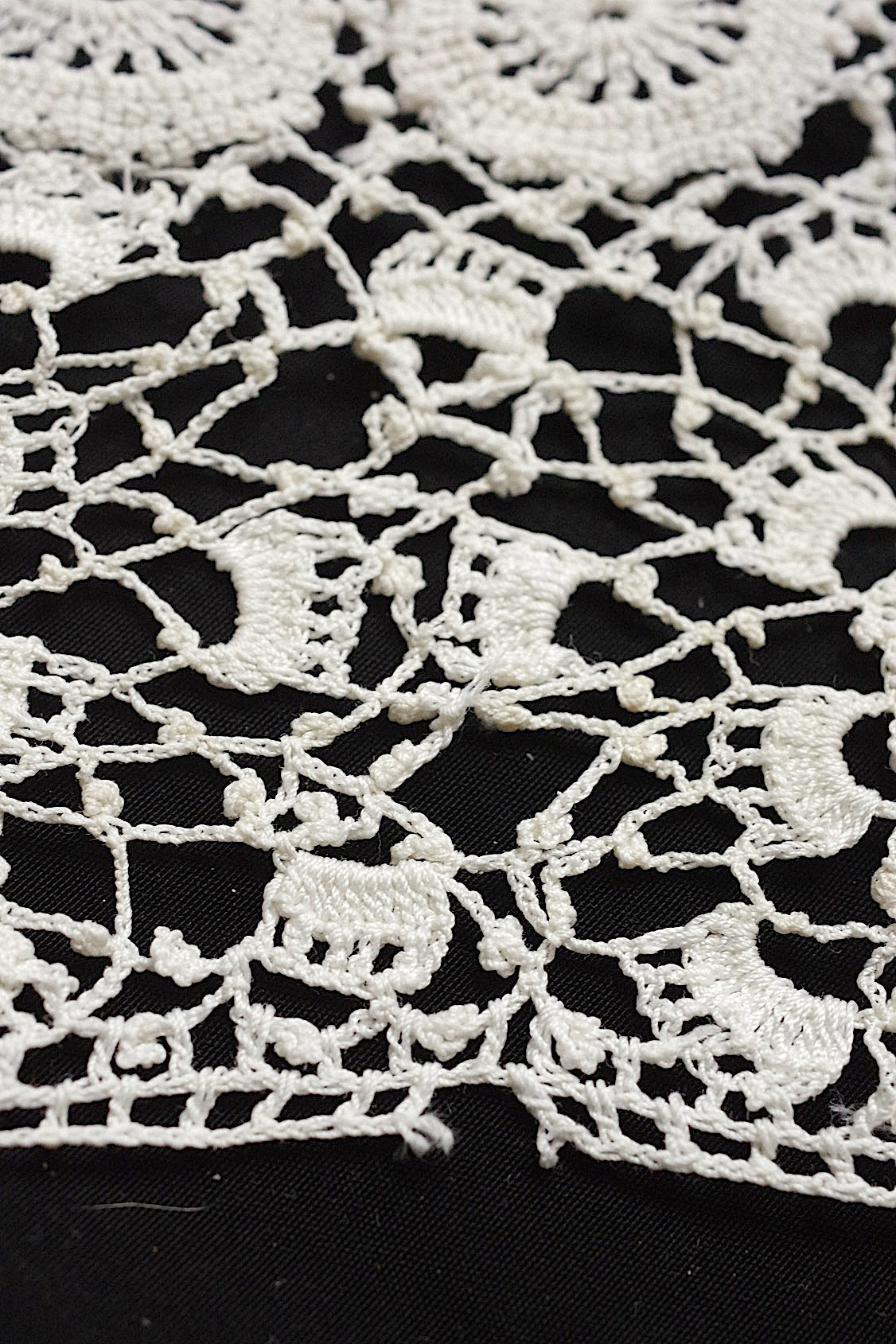 アンティークレース dentelle ancienne クロシェ襟周り - .FR a l'epoque