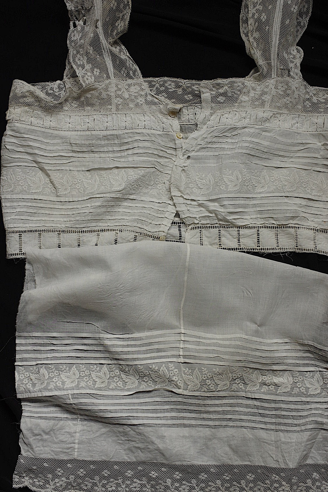 Dentelle ancienne, dentelle ancienne, chutes, broderie