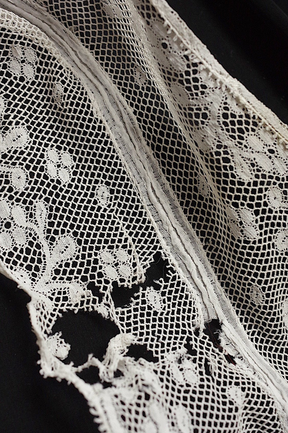 Dentelle ancienne, dentelle ancienne, chutes, broderie