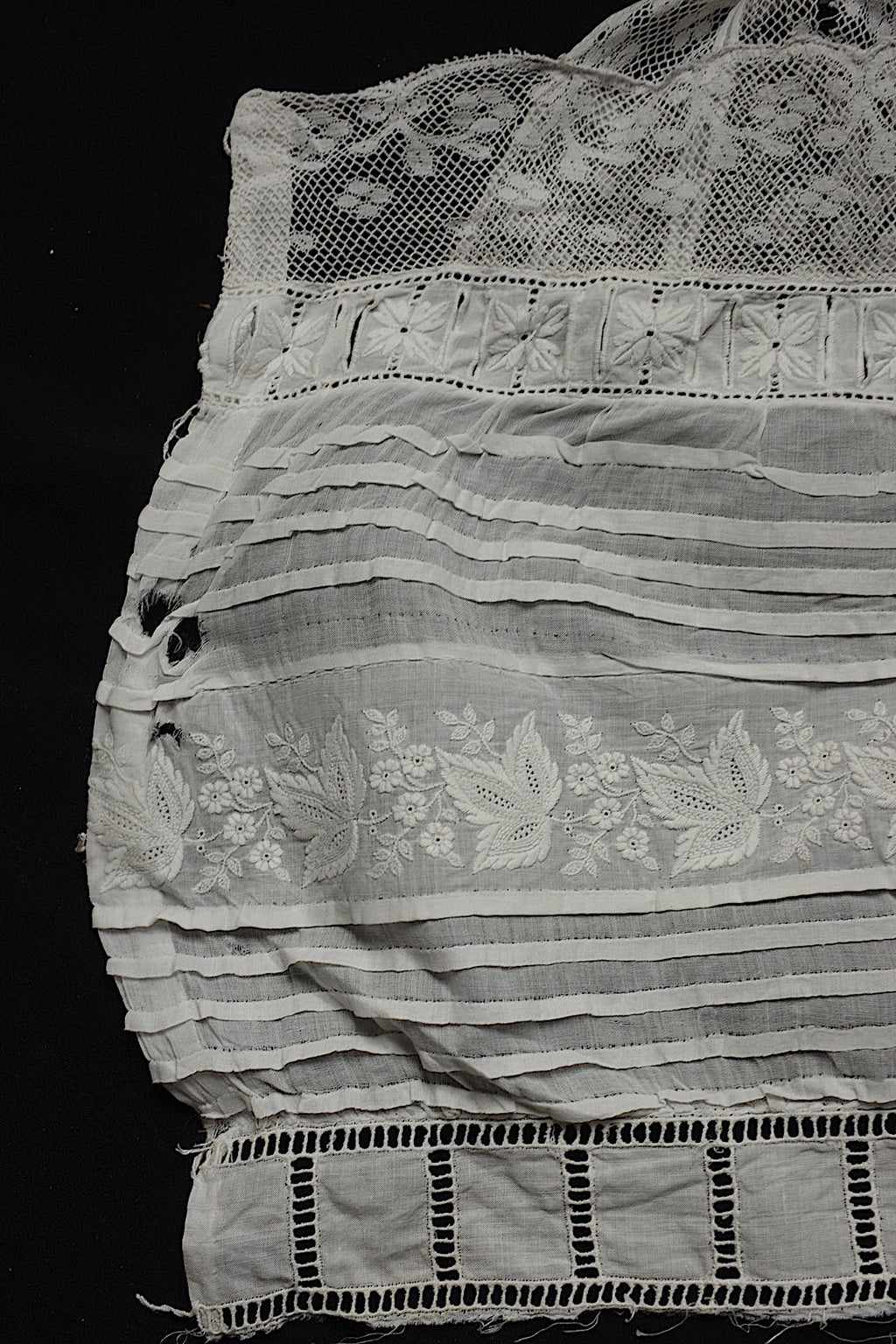 Dentelle ancienne, dentelle ancienne, chutes, broderie