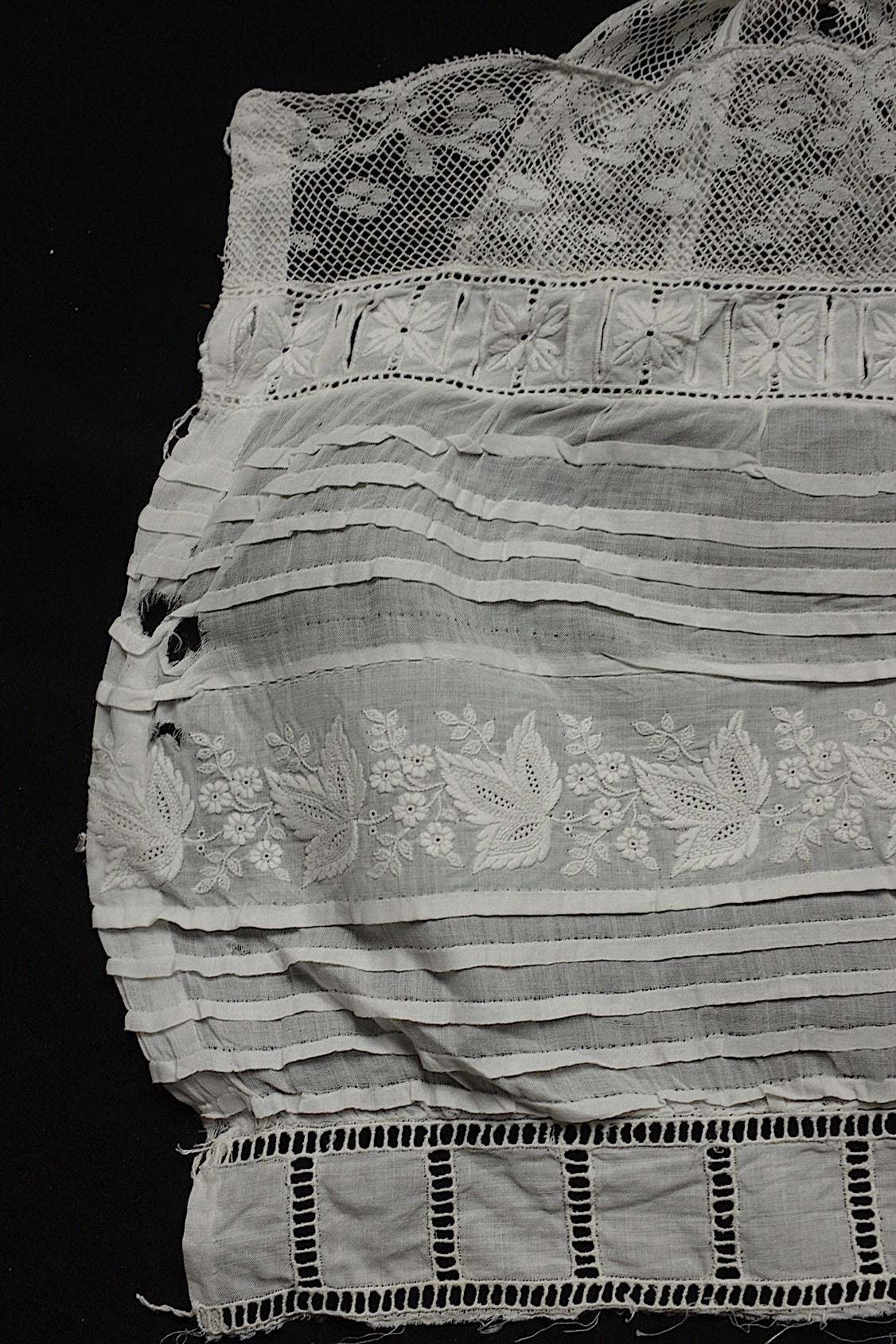 Dentelle ancienne, dentelle ancienne, chutes, broderie